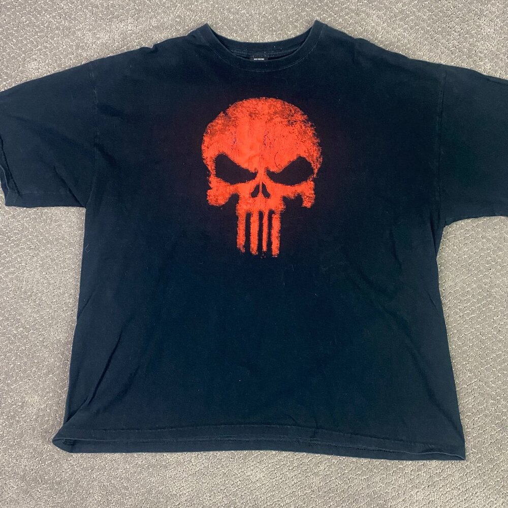Punisher T Shirt Men's XXL Black Marvel Mad Engine